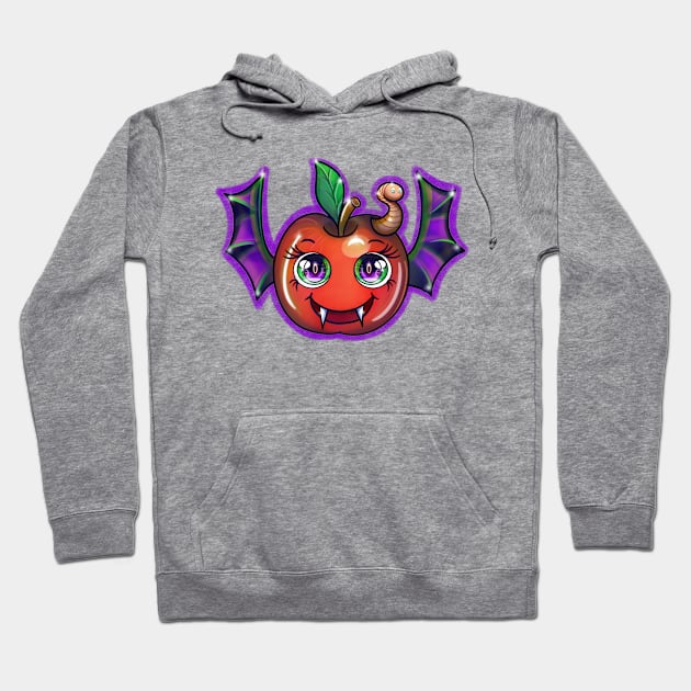 Kawaii Fruit Bat (Purple) Hoodie by CuddlyChimera